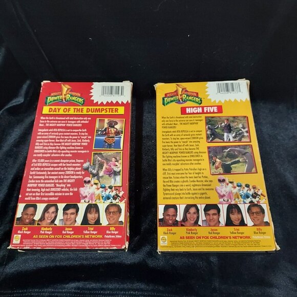 Lot of 2 Power Rangers VHS Tapes Day of the Dumpster & High Five Vintage - Picture 2 of 10